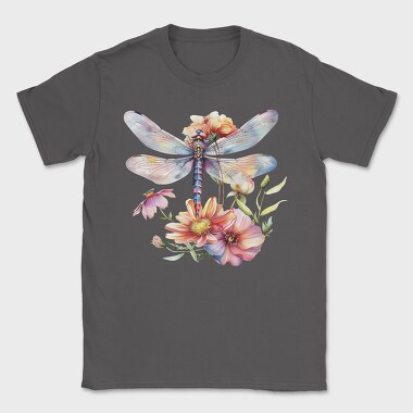 Dragonfly Flowers Sublimation, Tricou Barbati (Unisex)