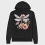 Dragonfly Flowers Sublimation, Hanorac Oversize Barbati (Unisex)