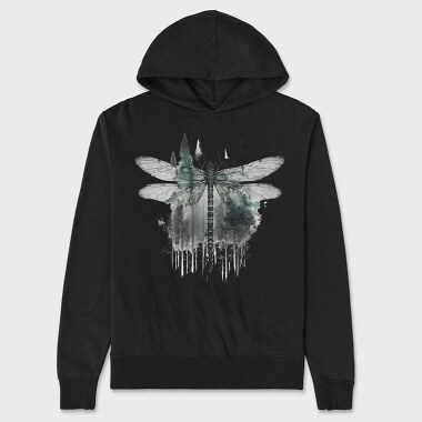 Dragonfly Forest Symphony, Hanorac Oversize Barbati (Unisex)
