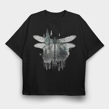 Dragonfly Forest Symphony, Tricou Oversize Barbati (Unisex)