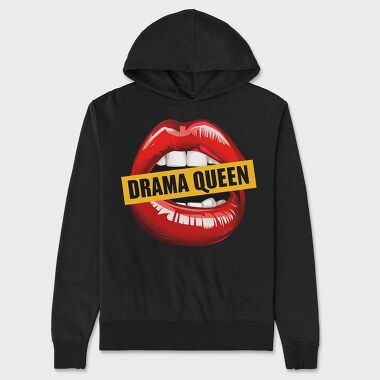 Drama Queen Lips, Hanorac Oversize Barbati (Unisex)