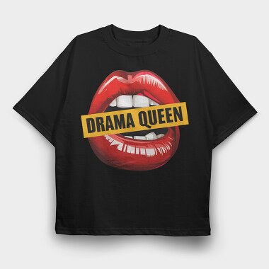 Drama Queen Lips, Tricou Oversize Barbati (Unisex)