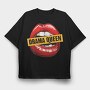 Drama Queen Lips, Tricou Oversize Barbati (Unisex)