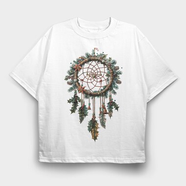Dreamcatcher Christmas Holly, Tricou Oversize Barbati (Unisex)