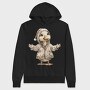 Duck Christmas Santa, Hanorac Oversize Barbati (Unisex)