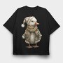 Duck Christmas Snowman, Tricou Oversize Barbati (Unisex)