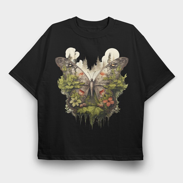 Eco Wings Nature, Tricou Oversize Barbati (Unisex)
