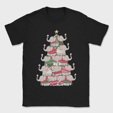Elephant Christmas Tree, Tricou Barbati (Unisex)