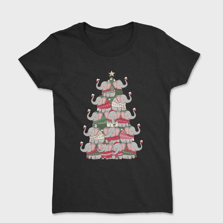 Elephant Christmas Tree, Tricou Femei