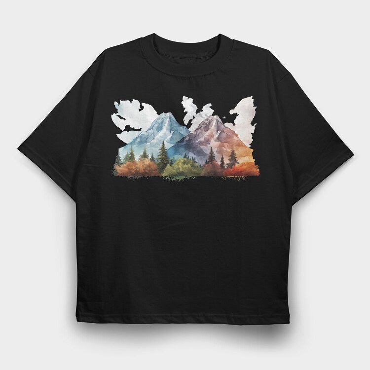 Elevated Peaks Repose, Tricou Oversize Barbati (Unisex)
