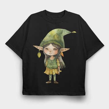 Elf Bright Leaf Hat, Tricou Oversize Barbati (Unisex)