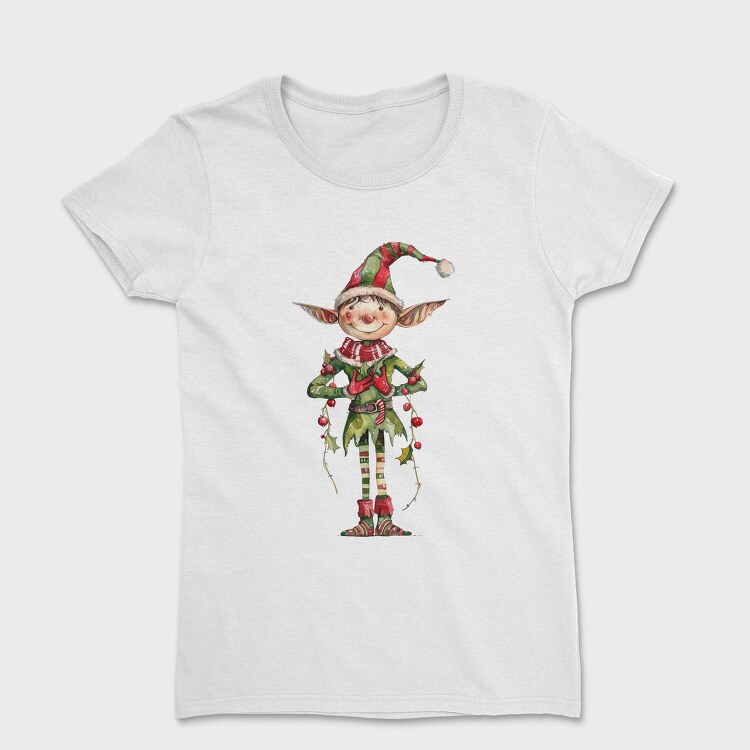Elf Christmas Costume, Tricou Femei