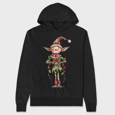 Elf Christmas Costume, Hanorac Oversize Barbati (Unisex)
