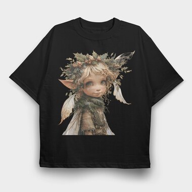 Elf Christmas Garden, Tricou Oversize Barbati (Unisex)