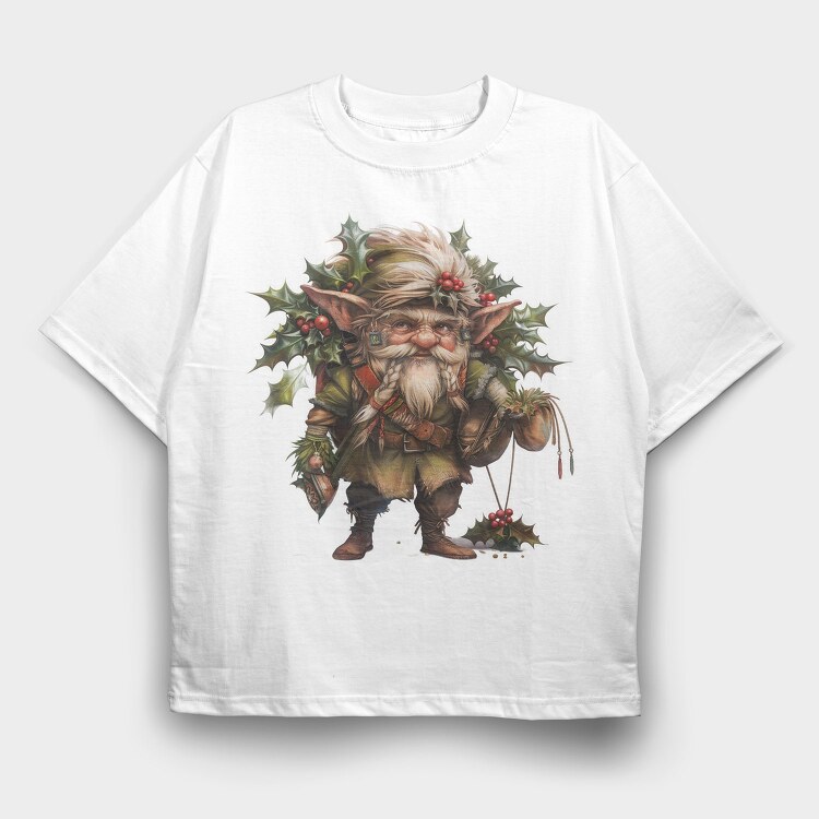 Elf Christmas Holly, Tricou Oversize Barbati (Unisex)