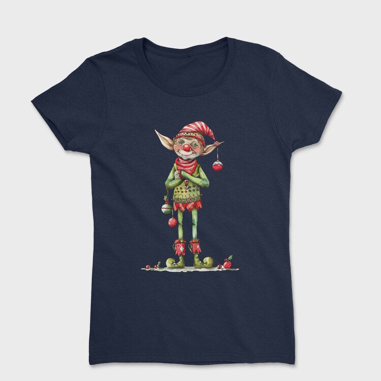 Elf Christmas Ornaments, Tricou Femei
