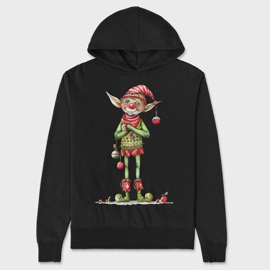 Elf Christmas Ornaments, Hanorac Oversize Barbati (Unisex)