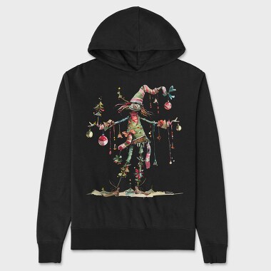 Elf Christmas Tree, Hanorac Oversize Barbati (Unisex)