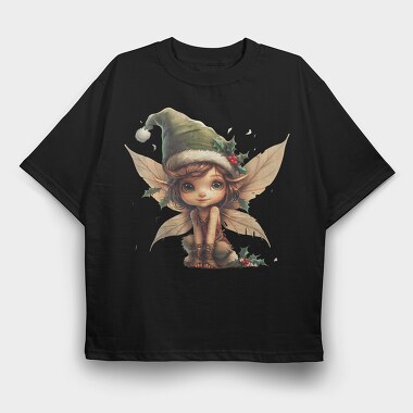 Elf Fairy Christmas, Tricou Oversize Barbati (Unisex)