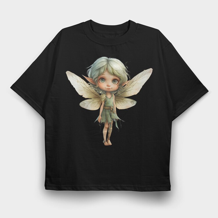 Elf Fairy Girl, Tricou Oversize Barbati (Unisex)
