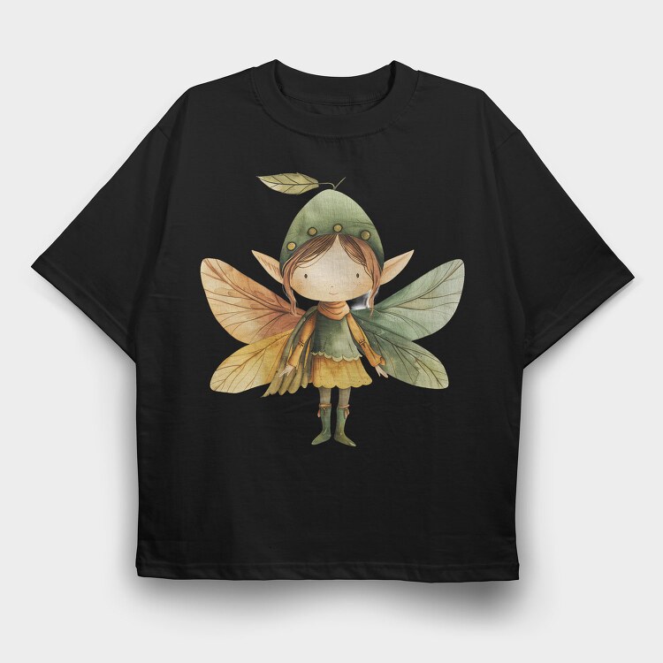 Elf Fairy Hat, Tricou Oversize Barbati (Unisex)