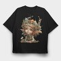 Elf Girl Flower Crown, Tricou Oversize Barbati (Unisex)
