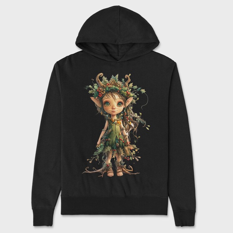 Elf Girl Holly, Hanorac Oversize Barbati (Unisex)