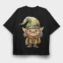 Elf Hat Gnome, Tricou Oversize Barbati (Unisex)