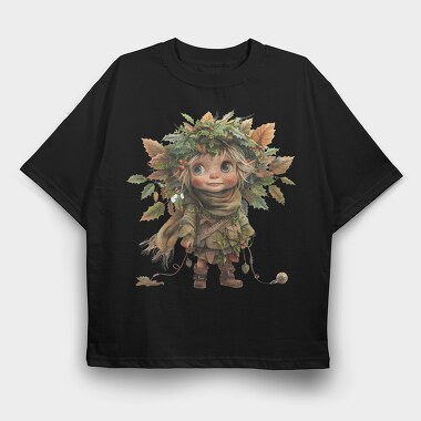Elf Holly Crown, Tricou Oversize Barbati (Unisex)