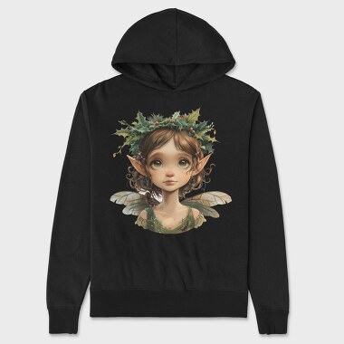 Elf Holly Wreath, Hanorac Oversize Barbati (Unisex)