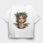 Elf Holly Wreath, Tricou Oversize Barbati (Unisex)