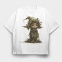 Elf In Holly Hat, Tricou Oversize Barbati (Unisex)