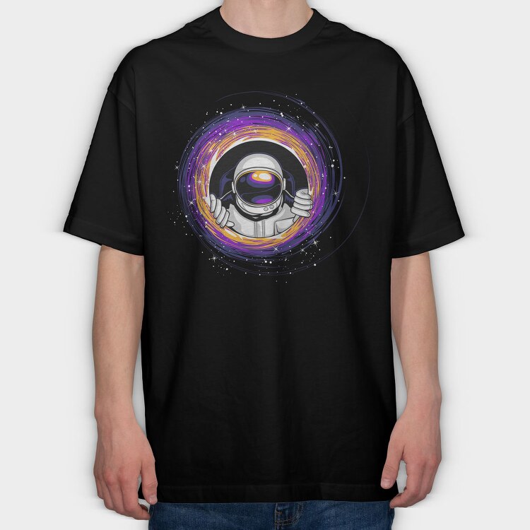 Space Explorer Spin, Tricou Oversize Barbati (Unisex)