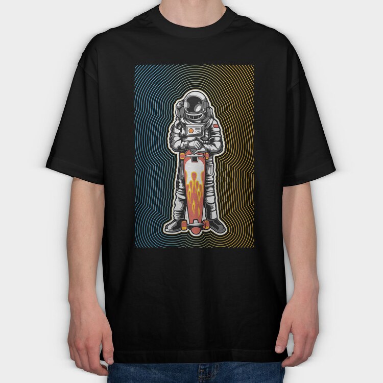 Space Rider 1, Tricou Oversize Barbati (Unisex)