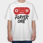 Player One Gamepad, Tricou Oversize Barbati (Unisex)