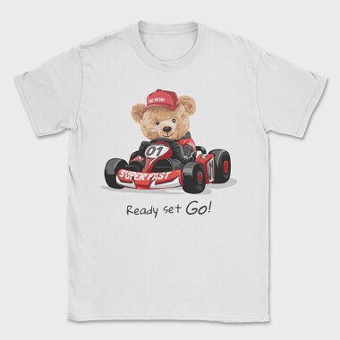 Teddy Race Car Go, Tricou Barbati (Unisex)