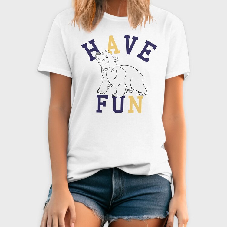 Polar Bear Have Fun, Tricou Barbati (Unisex)