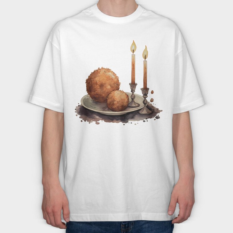 Donuts Candles Glow, Tricou Oversize Barbati (Unisex)
