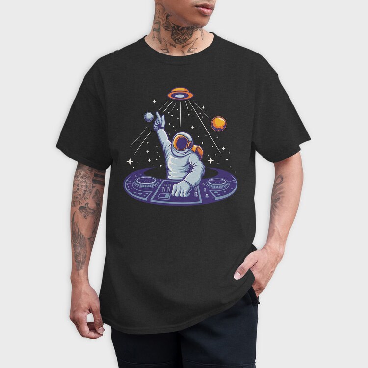 Space Dj Alien, Tricou Barbati (Unisex)
