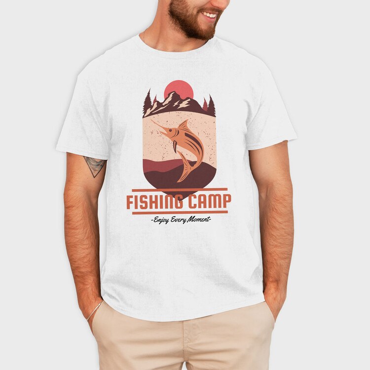 Fishing Camp Adventure, Tricou Barbati (Unisex)