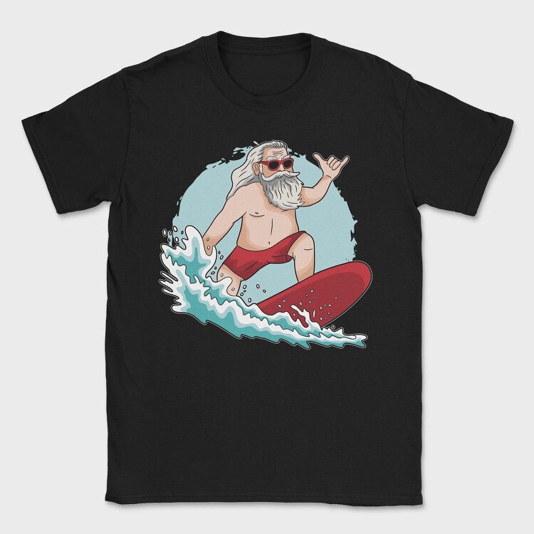 Surfing Santa, Tricou Barbati (Unisex)