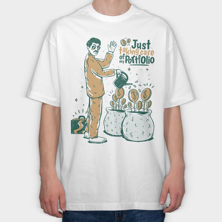 Taking Care My Portfolio, Tricou Oversize Barbati (Unisex)