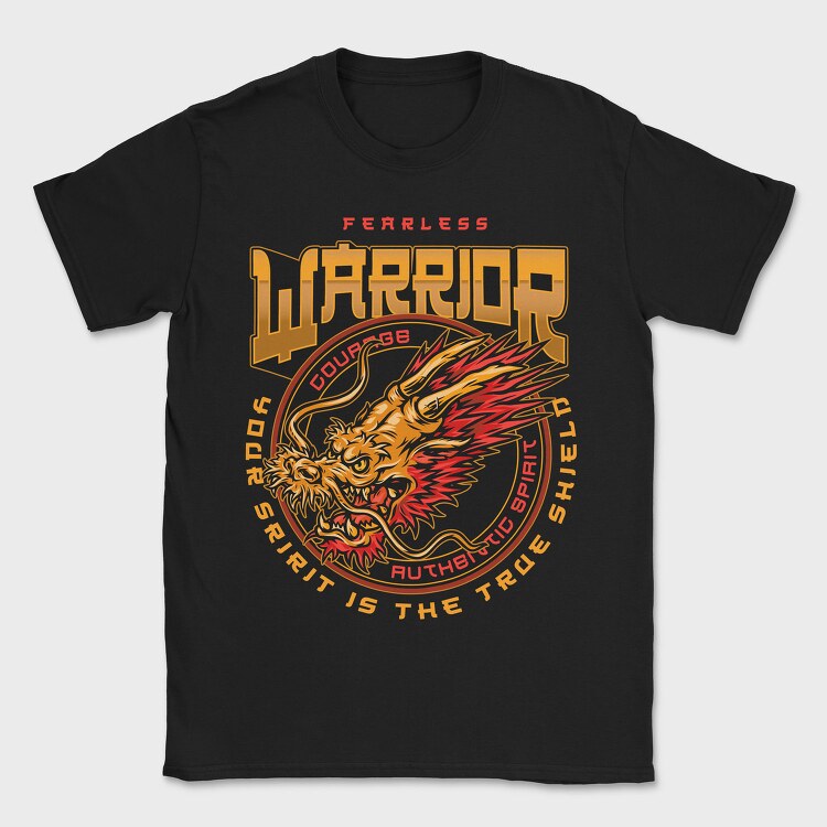 Warrior Dragon Shield, Tricou Barbati (Unisex)