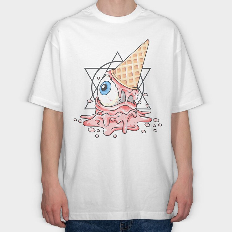 Icecream Skull, Tricou Oversize Barbati (Unisex)