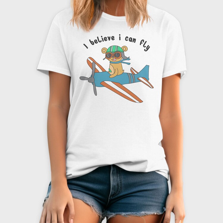 Pilot Pup Soar, Tricou Barbati (Unisex)