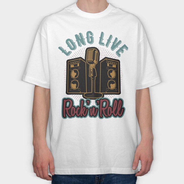 Rock Live Speakers, Tricou Oversize Barbati (Unisex)