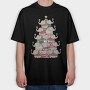 Elephant Christmas Tree, Tricou Oversize Barbati (Unisex)