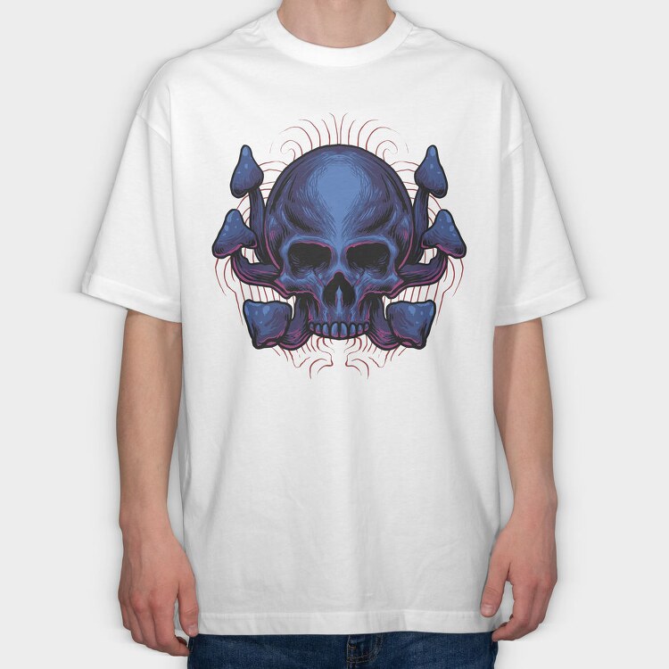 Skull Crossbones, Tricou Oversize Barbati (Unisex)