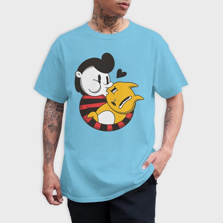 Cat Hug, Tricou Barbati (Unisex)