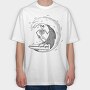 Surf Skeleton, Tricou Oversize Barbati (Unisex)